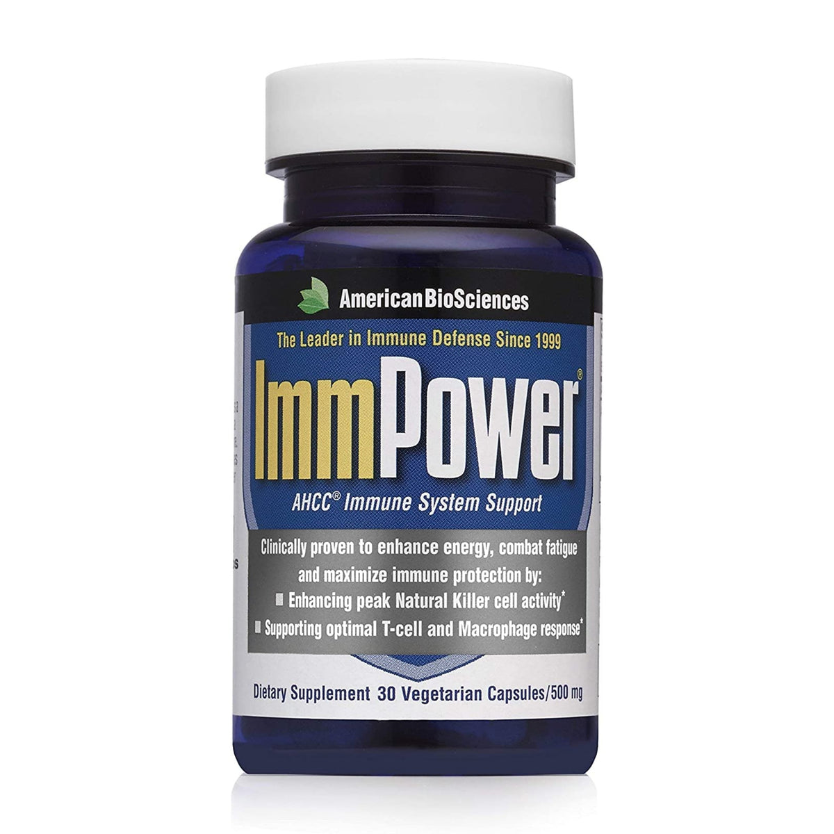 American BioSciences ImmPower AHCC 500mg Immune Support, NK Cells & Cytokines, 3