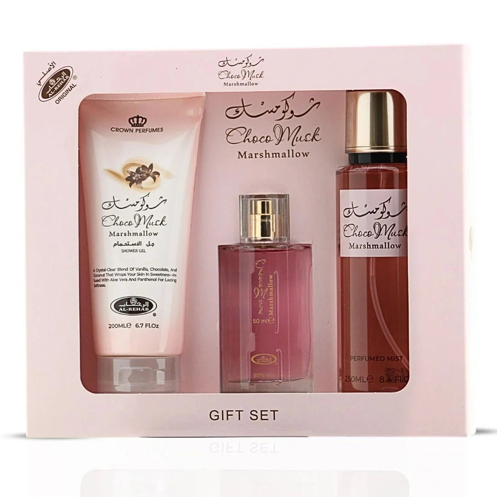 Al-Rehab Choco Musk Perfume - Original & Marshmallow & Pistachio Eau de Parfum Sprays