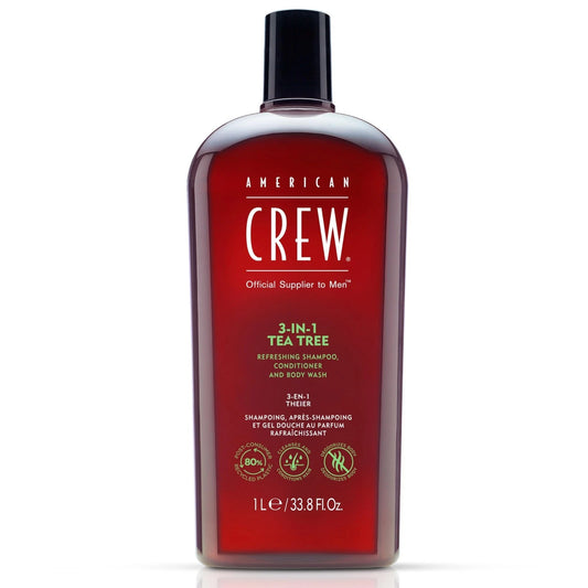 American Crew 3 in 1 Tea Tree Shampoo & Conditioner and Body Wash 33.8 fl oz