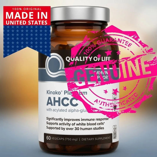 Quality of Life Labs, Kinoko Platinum AHCC, Immune Support, 750 mg, 60 capsules