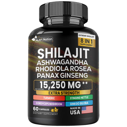 Shilajit Multivitamin (Turmeric, Ashwagandha, Ginger, Cordyceps Mushrooms)