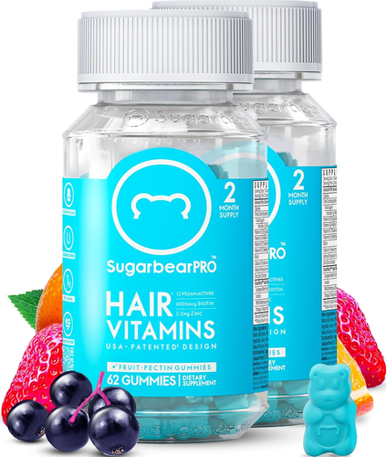 Sugarbearpro Hair Vitamin Gummy 4 Month Supply Extra Strength Biotin 6000Mcg