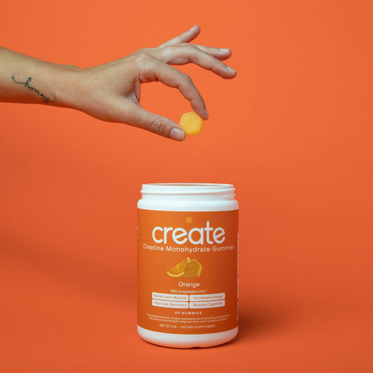 Create Creatine Monohydrate Gummies for Men & Women 1.5g of Creatine per Gummy (Orange, 90 ct)