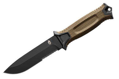 Gerber Gear Strongarm, Fixed Blade Tactical Knife for Survival, Serrated Edge with cut