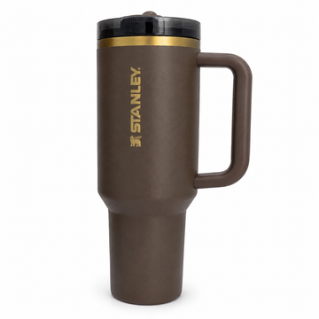 Stanley ProTour Flip Straw Tumbler 40 oz – Espresso Gold, Leak-Proof Insulated Bottle
