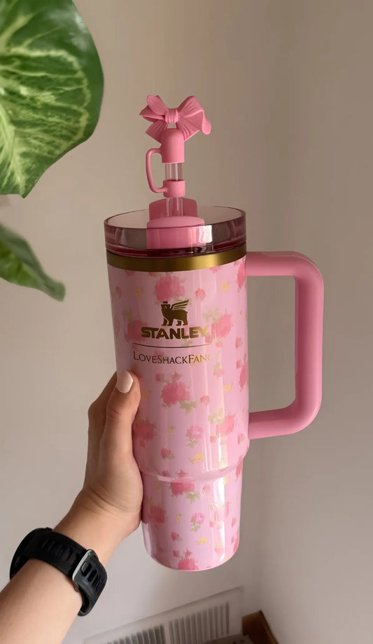 Stanley X Love Shack Fancy Cup - Happy Thoughts Quencher Rosa Beaux Purple 40 oz