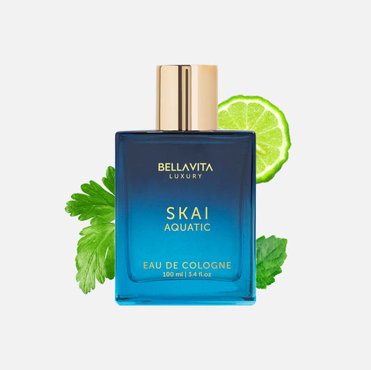 Bellavita Luxury SKAI Eau de Cologne | 100 ml (3.4 fl 057.) | Perfume for Men and Women | Citrus.