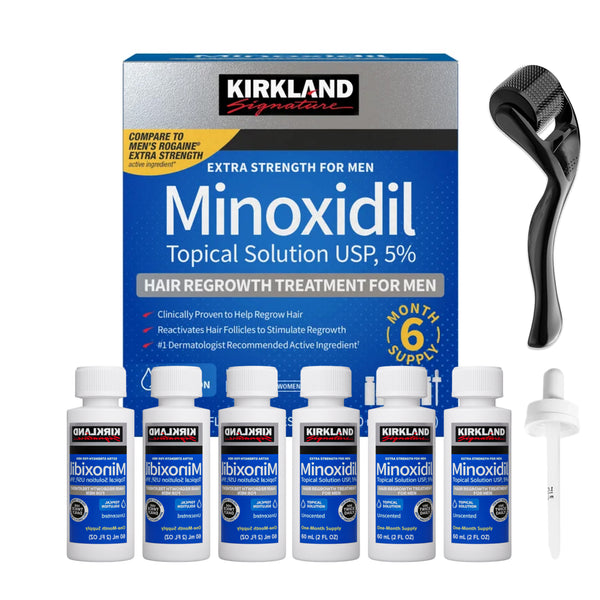 Kirkland Minoxidil 5% Hair Regrowth Solution Extra Strength Men 6 Month Supply