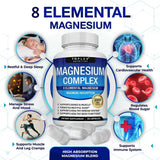Toplux Nutrition Magnesium Complex 1000mg Supports 8 Elemental Magnesium 90 Capsules