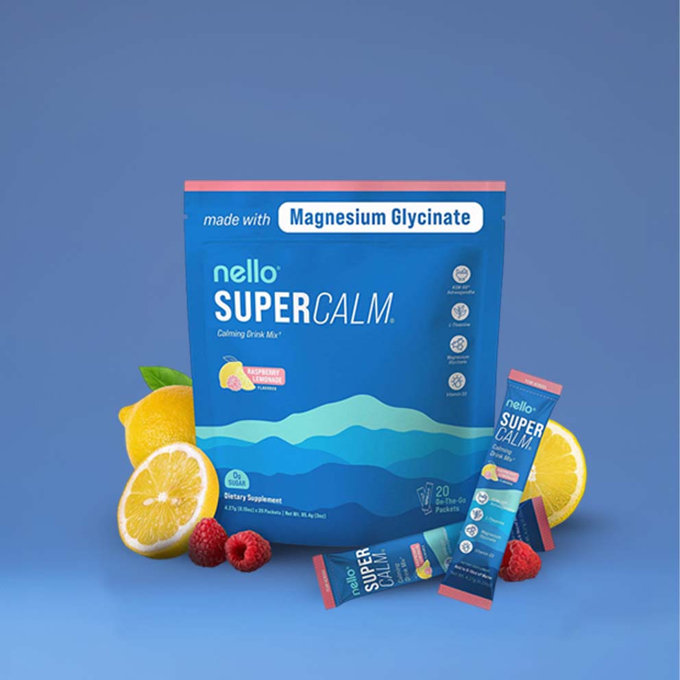 Supercalm Drink Mix - Raspberry Lemonade - Relaxation, Focus, No Sugar 20 Ct