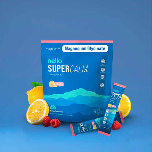 Supercalm Drink Mix - Raspberry Lemonade - Relaxation, Focus, No Sugar 20 Ct