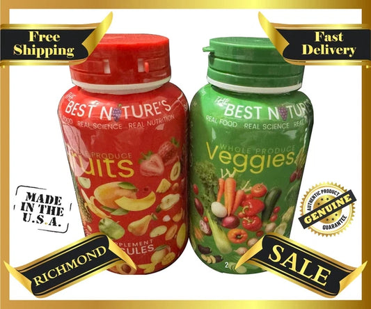 Fruits and Veggies Whole Food Supplement Superfood 180 Capsule