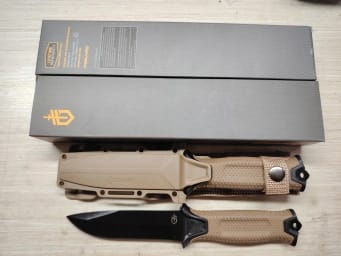 Gerber StrongArm Fixed Blade Knife Plain Edge - Coyote Brown