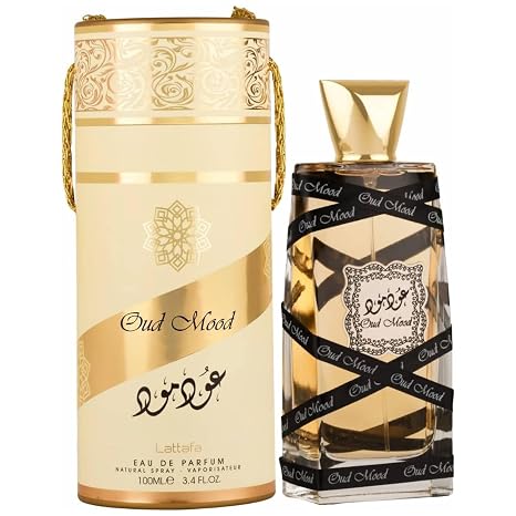 Lattafa Perfumes Oud Mood for Unisex Eau de Parfum Spray – 3.40 oz / 100 ml