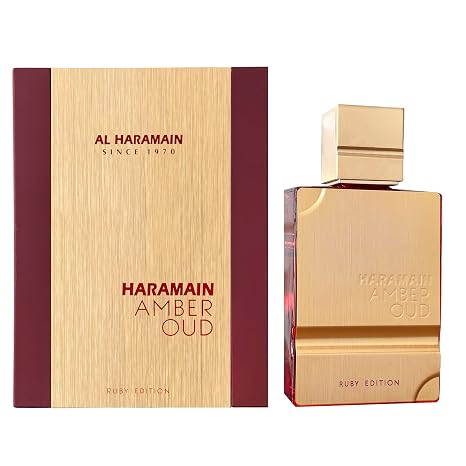 Al Haramain Amber Oud Ruby Edition Eau De Parfum Spray Unisex Arahian Perfume for Women & Men Long – 2 oz / 60 ml