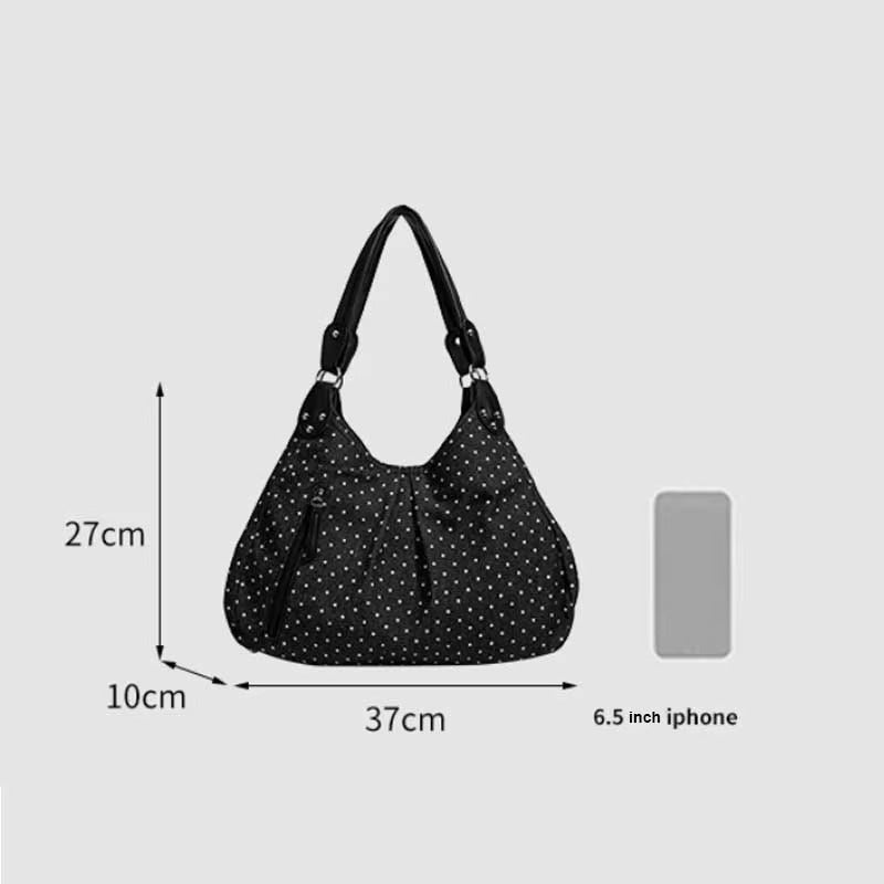Fashionable Vintage Messenger Bags New Polka Dot Handbag