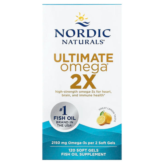 Nordic Naturals Ultimate Omega 2X, Lemon Flavor - 120 Soft Gels Without Box