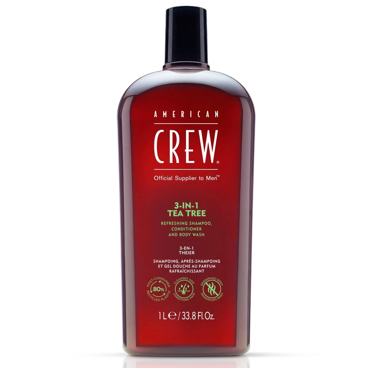 American Crew 3 in 1 Tea Tree Shampoo & Conditioner and Body Wash 33.8 fl oz