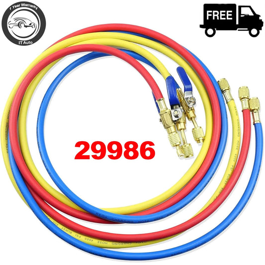Yellow Jacket 29986 Plus II 1/4" Hose with Compact Ball Valve End Refrigerant Charging Hose