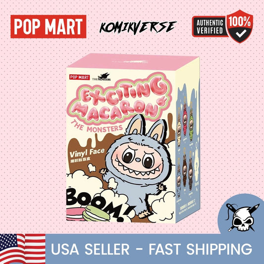 Pop Mart Labubu The Monsters Exciting Macaron Vinyl Face new Case (6 Blind Box)