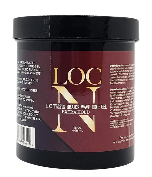 LOC N GEL LOC Twists Braids Wave Edge Gel 16 oz. Extra Hold
