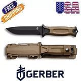 Gerber StrongArm Fixed Blade Knife Plain Edge - Coyote Brown