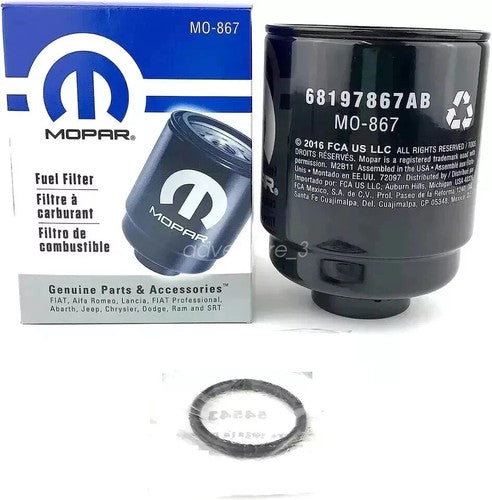 1X Fuel/water Separator Filter Mopar 68197867AB For 13-17 Dodge Ram 6.7l Diesel