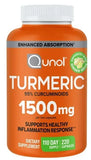 Turmeric Curcumin Capsules, Qunol with Ultra High Absorption 1500mg, Joint Support